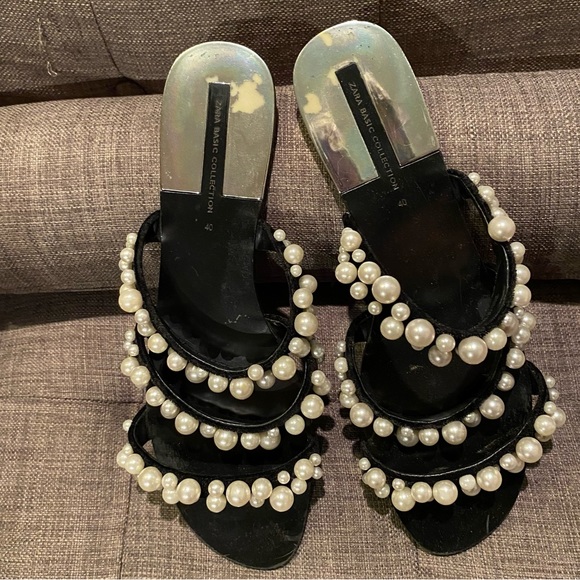 Zara Chunky Pearl Sandals - Picture 9 of 9